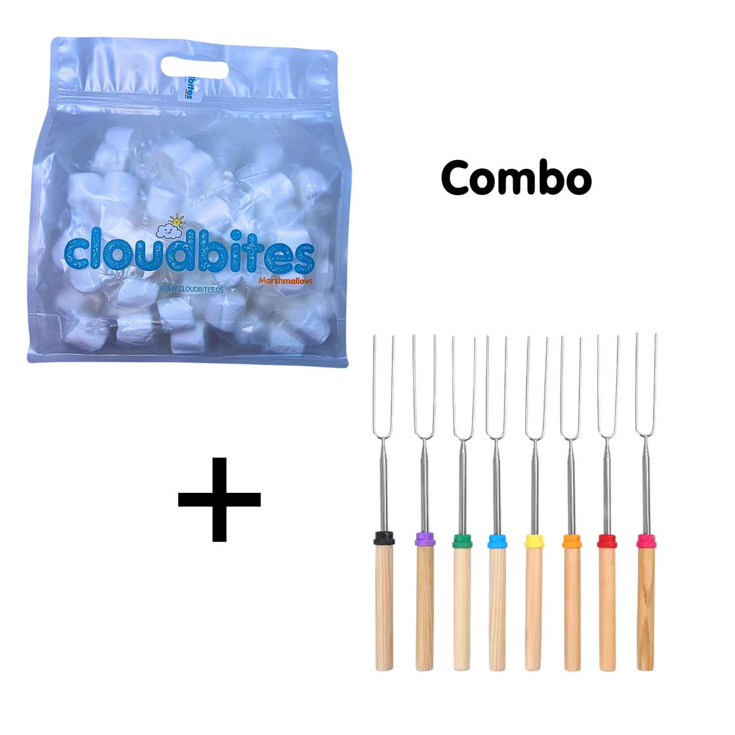 COMBO | Cloudbites Cylinder x 50 sets + Extendable Roasting Sticks x 8
